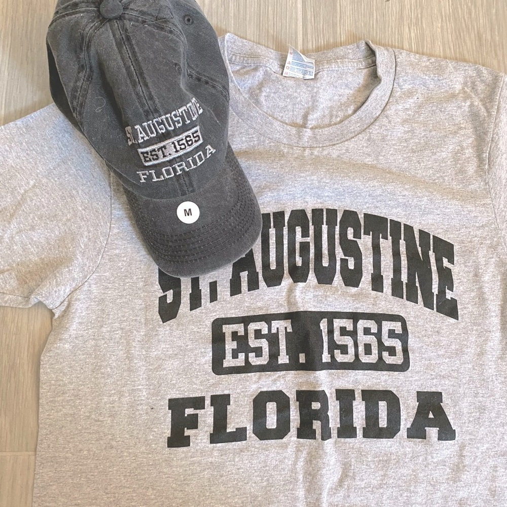 St Augustine T Shirt and Hat